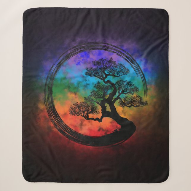 Manta Sherpa Enso Zen Circle y Bonsai Tree Nebula (Anverso)