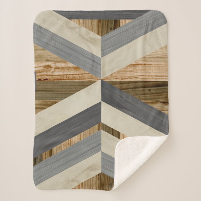 Manta Sherpa Entrada geométrica (Anverso)