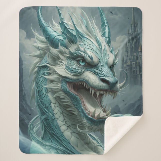 Manta Sherpa Epic Blue Storm Dragon (Anverso)