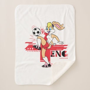 Manta Sherpa Equipo de fútbol de Lola Bunny Inglaterra Gráfico