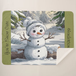 Manta Sherpa Eres lindo en la nieve