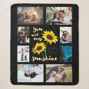 Manta Sherpa Eres mi foto de Sunshine Sunflower
