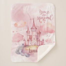 Manta Sherpa Eres un palacio especial en la nube rosa