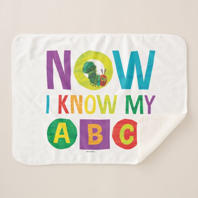 Manta Sherpa Eric Carle ahora conozco mis ABC (Anverso (horizontal))