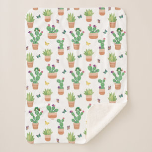 Manta Sherpa Eric Carle   oruga, cactus y mariposa Pa