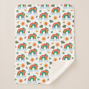 Manta Sherpa Eric Carle   oruga de la mariposa arcoiris