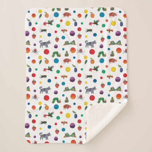 Manta Sherpa Eric Carle | Patrón de animales Eric Carle (Anverso)