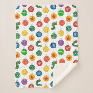 Manta Sherpa Eric Carle   Patrón de Navidades de oruga