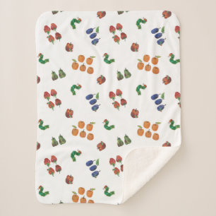 Manta Sherpa Eric Carle Patrón de oruga y fruta