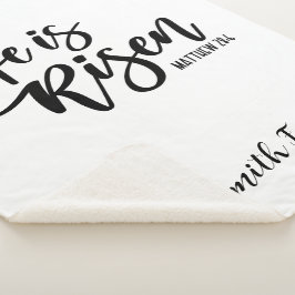 Manta Sherpa Es el Sherpa Rising Easter Blanket negro y blanco