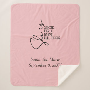 Manta Sherpa Es fuerte, valiente y feroz, y personalizada en to