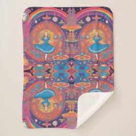 Manta Sherpa Es hora del té Alicia