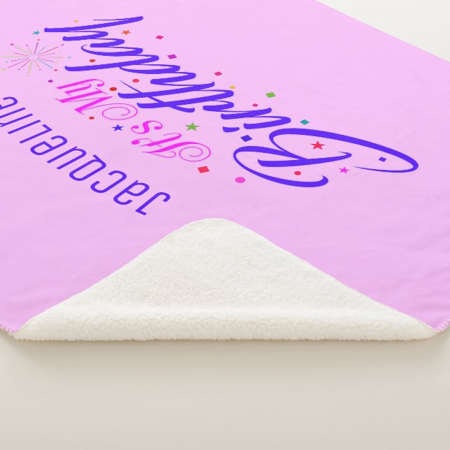 Manta Sherpa Es mi cumpleaños en PINK (3/4)