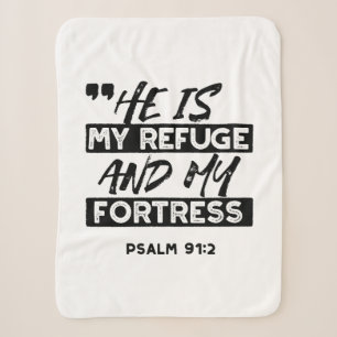 Manta Sherpa Es mi refugio y mi fortaleza - Salmo 91:2 Biblia