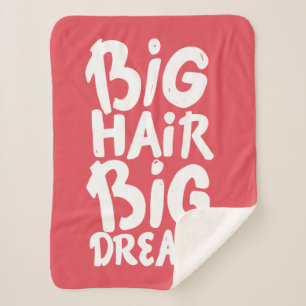 Manta Sherpa Es sueños grandes del pelo grande