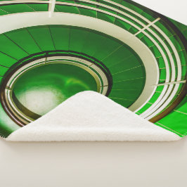 Manta Sherpa Escalera circular verde