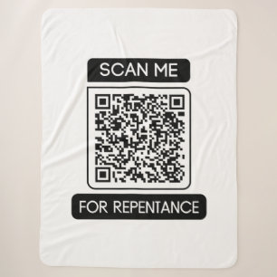 Manta Sherpa Escanearme para arrepentirse código QR