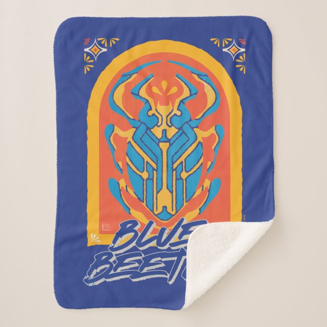 Manta Sherpa Escarabajo Azul Scarab Talavera Gráfico (Anverso)