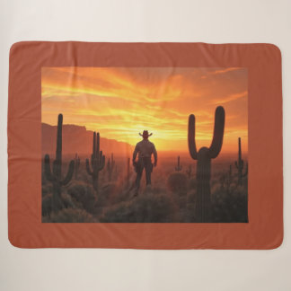 Manta Sherpa escena occidental de cowboy