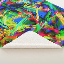 Manta Sherpa Escuadrones con manchas torcidas, brochas verdes y