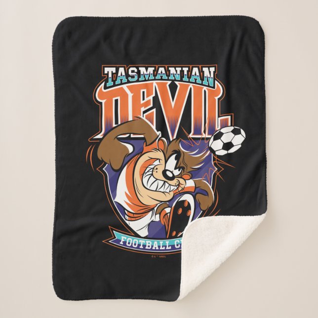 Manta Sherpa Escudo del Club de Fútbol Tasmanian Devil (Anverso)