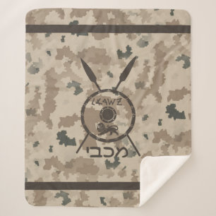 Manta Sherpa Escudo Macabee Y Láminas - Desierto