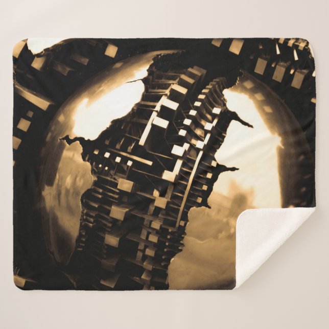 Manta Sherpa Escultura de Steampunk de bronce (Anverso (horizontal))