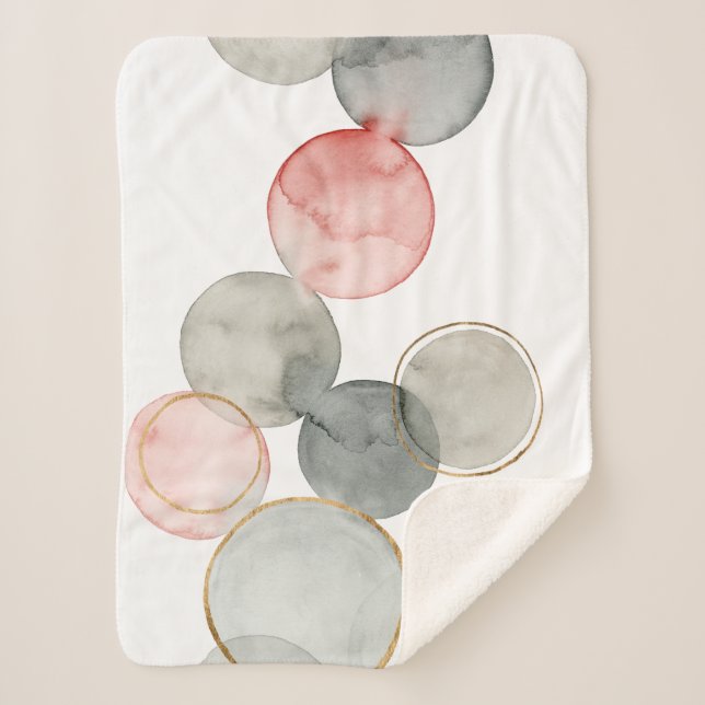 Manta Sherpa Esferas doradas (Anverso)