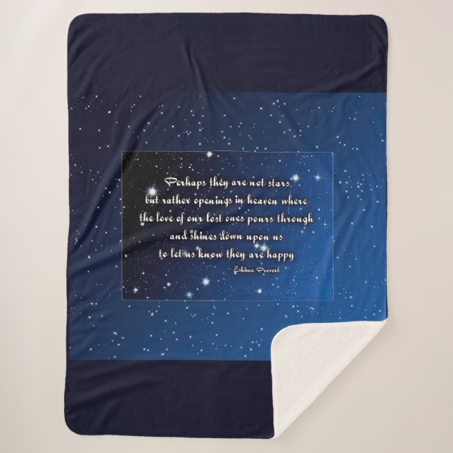 Manta Sherpa Eskimo Proverb Quizás no son estrellas (Anverso)