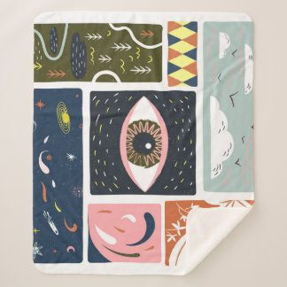 Manta Sherpa Espacio de la naturaleza cómica: Ilustracion de ot