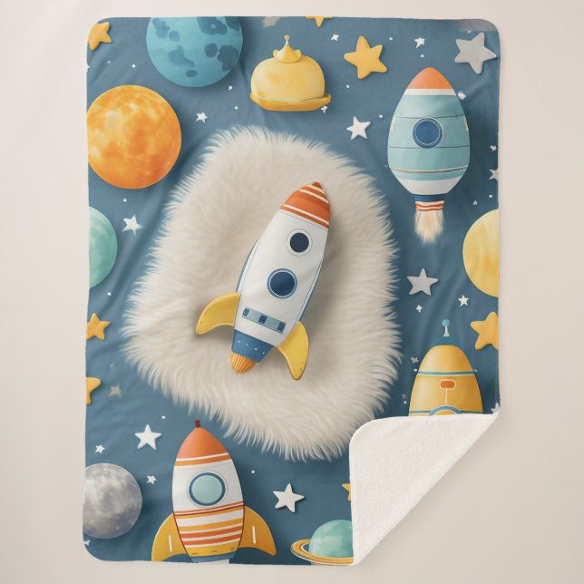 Manta Sherpa Espacio de personalizable para el bebé (Anverso)
