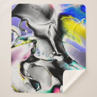 Manta Sherpa Espacio. Fondo Blanco Brillante. Imagen de la piza