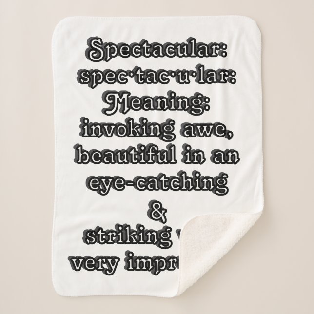 Manta Sherpa Espectacular: especificación de definición・tac・u・l (Anverso)