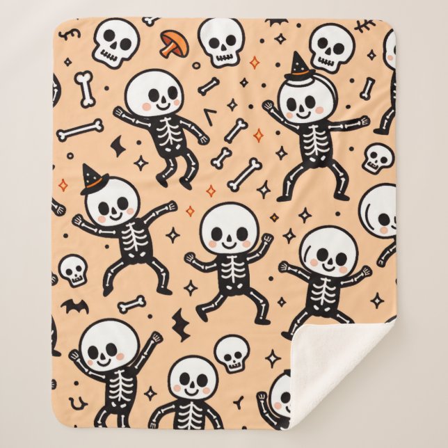 Manta Sherpa Espectáculo bailarín de halloween (Anverso)