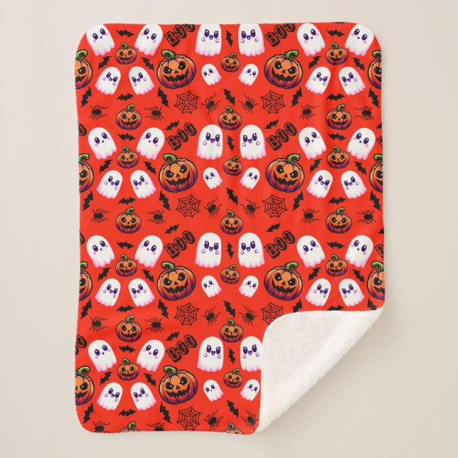 Manta Sherpa Espeluznante patrón de caída nocturna (Anverso)