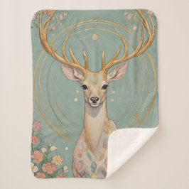 Manta Sherpa Espíritu suave: Un ciervo pastel