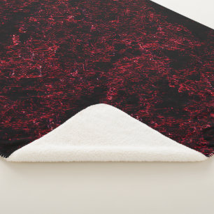 Manta Sherpa Esponja gruesa roja sobre fondo rojo oscuro