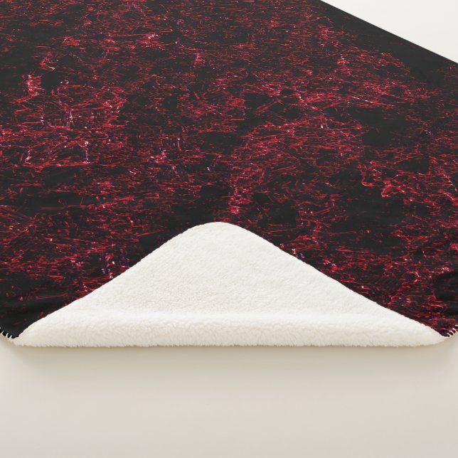 Manta Sherpa Esponja gruesa roja sobre fondo rojo oscuro (3/4)