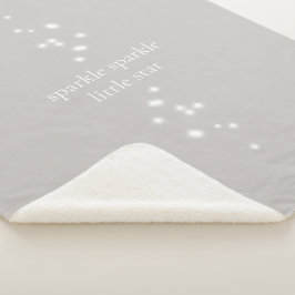 Manta Sherpa Espumoso Estrella Pequeña Estrella Plata Gris Star