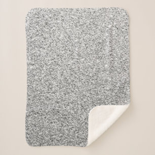 Manta Sherpa Espumosos purpurinas de luz gris plateado