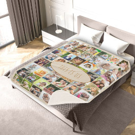 Manta Sherpa Esta es la crema vintage del Collage de fotos de i