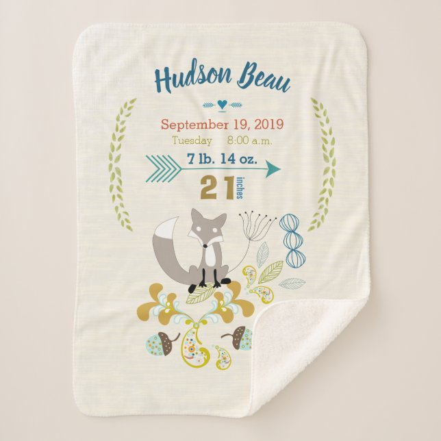 Manta Sherpa Estadísticas de natalidad de patrones florales de  (Anverso)