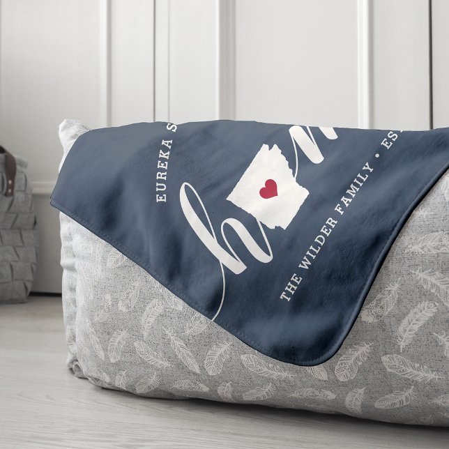 Manta Sherpa Estado de origen de Arkansas personalizado (Subido por el creador)