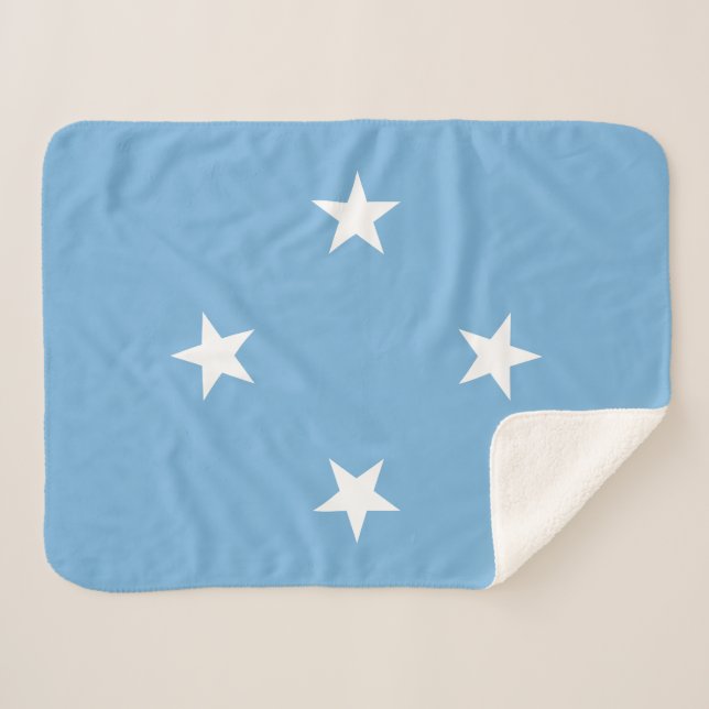Manta Sherpa Estados Federados de Micronesia Bandera (Anverso (horizontal))