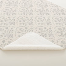 Estampado de bloque de voluta floral gris suave si