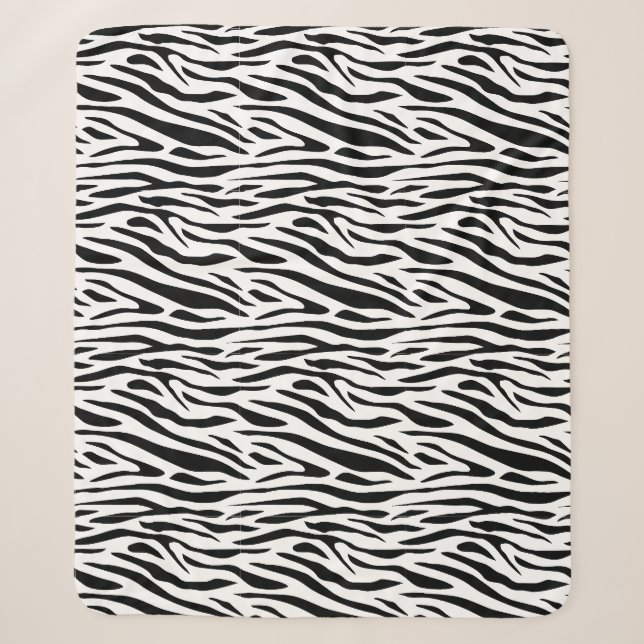 Manta Sherpa Estampado de cebra (Anverso)