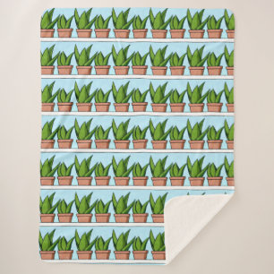 Manta Sherpa Estanques de Aloe Vera Plants Ai Art