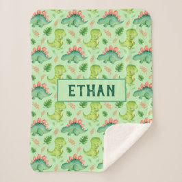 Manta Sherpa Estegosaurio T-Rex Personalizado del Dinosaurio de