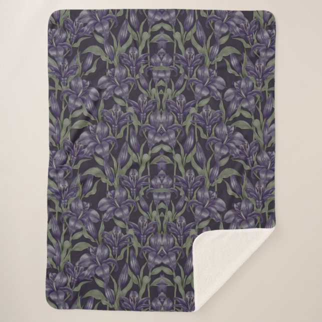 Manta Sherpa Estético floral  (Anverso)