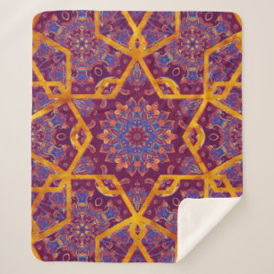 Manta Sherpa Estilo árabe, acuarela patrón islámico sin fisuras